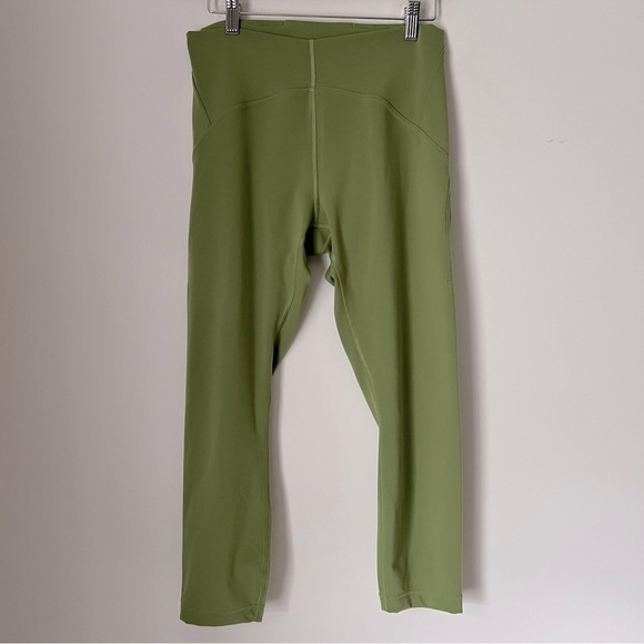 Lululemon Instill High-Rise Crop 23" Olive Green Leggings 10 - W6BQGS - Picture 1 of 9
